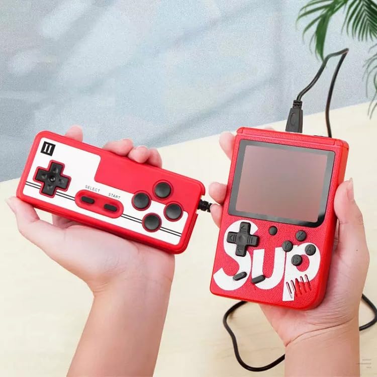 Retro Mini Handheld Game Console – 400 Classic Games Built-In, Portable Arcade Player with Rechargeable Battery & AV/TV Cable