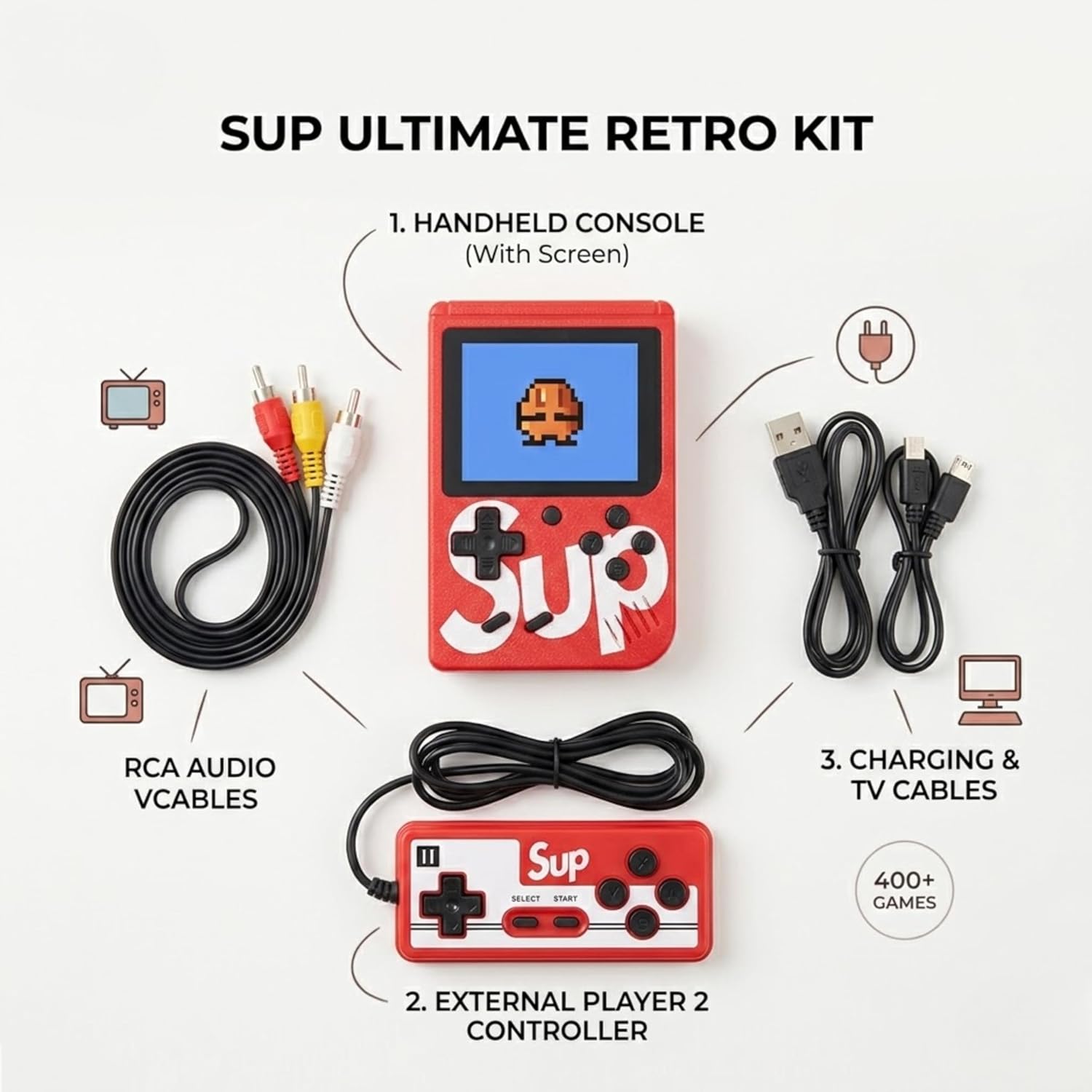 400-in-1 Retro Handheld Game Console