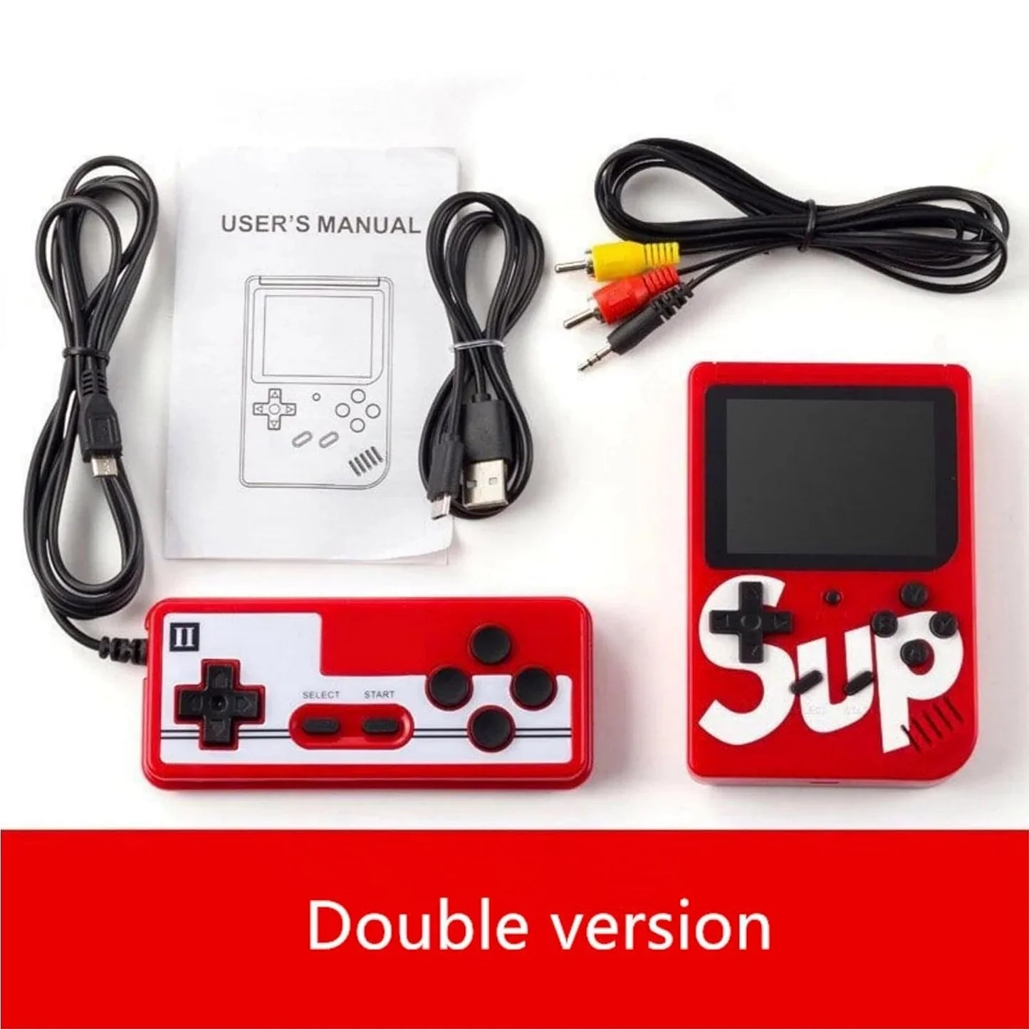 Retro Mini Handheld Game Console – 400 Classic Games Built-In, Portable Arcade Player with Rechargeable Battery & AV/TV Cable